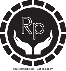  The rupiah black logo vector quality files 