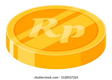 Rupiah coin  icon vector Logo illustration and design. A currency and payment instrument concept element.  Can be used for web and mobile development. Suitable for infographic