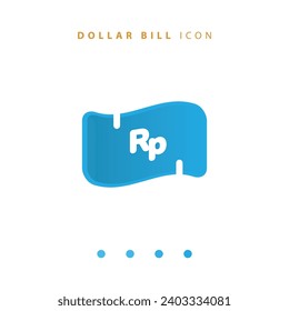 The Rupiah currency icon is in 3d shape with an attractive blue gradient color. Suitable for websites or applications.