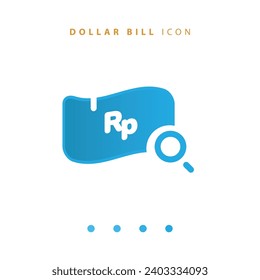 The Rupiah currency icon is in 3d shape with an attractive blue gradient color. Suitable for websites or applications.