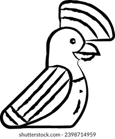 Rupicola hand drawn vector illustration