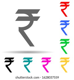 ruppe multi color style icon. Simple glyph, flat vector of crepto currency icons for ui and ux, website or mobile application