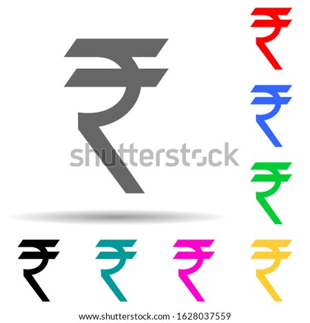 ruppe multi color style icon. Simple glyph, flat vector of crepto currency icons for ui and ux, website or mobile application