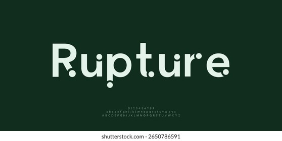 Rupture lining bold capital alphabet letter logo design
