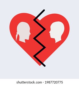 
ruptura de las relaciones entre jóvenes rompe el corazón