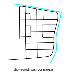 rural area road network map