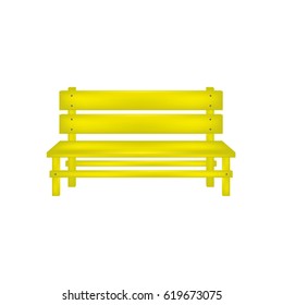 Rural bench in yellow design 