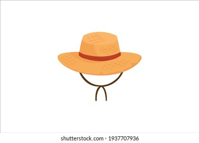 Rural Brown Hat Vector Icon