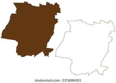 Rural City of Ararat (Commonwealth of Australia, Victoria state, Vic) map vector illustration, scribble sketch Ararat Rural City Council map