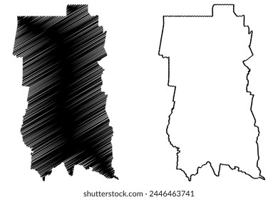 Rural City of Benalla (Commonwealth of Australia, Victoria state, Vic) map vector illustration, scribble sketch Benalla Rural City Council map