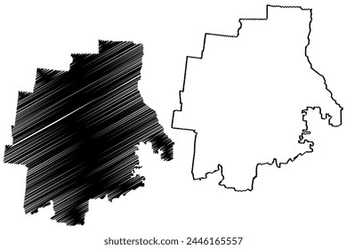 Rural City of Horsham (Commonwealth of Australia, Victoria state, Vic) map vector illustration, scribble sketch Horsham Rural City Council map