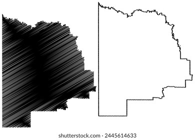 Rural City of Mildura (Commonwealth of Australia, Victoria state, Vic) map vector illustration, scribble sketch Mildura Rural City Council map