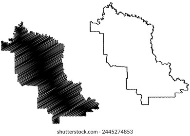 Rural City of Swan Hill (Commonwealth of Australia, Victoria state, Vic) map vector illustration, scribble sketch Swan Hill Rural City Council map