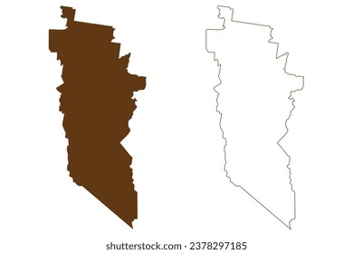 Rural City of Wangaratta (Commonwealth of Australia, Victoria state, Vic) map vector illustration, scribble sketch Shire of Milawa or Wangaratta Rural City Council map