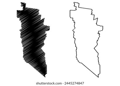 Rural City of Wangaratta (Commonwealth of Australia, Victoria state, Vic) map vector illustration, scribble sketch Shire of Milawa or Wangaratta Rural City Council map