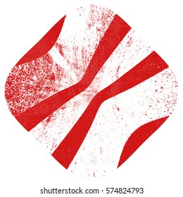 Rural Fence Overlay Stamp Texture red color for your design. EPS10 vector.