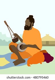 Rural Folk Singer - Vector