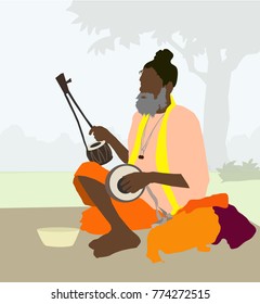 
Rural Folk Singer is a vector illustration .