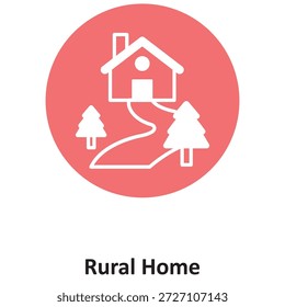 Icono de Vector de casa rural que puede modificarse o editarse fácilmente


