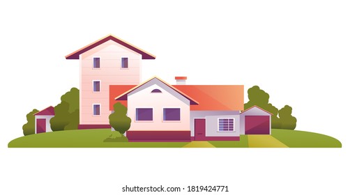 rural house among the trees