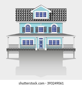rural house on a light background
