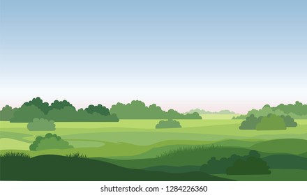 Rural landscape. Countryside nature skyline background