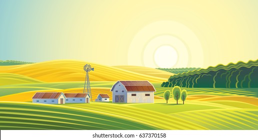 59,961 Autumn rural landscape farm fields forest Images, Stock Photos ...