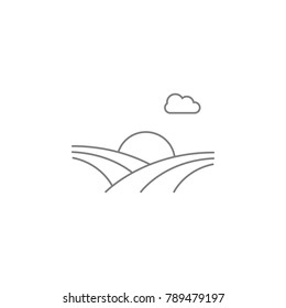 rural landscape icon. Web element. Premium quality graphic design. Signs symbols collection, simple icon for websites, web design, mobile app, info graphics on white background