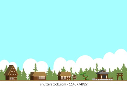 rural landscape illustration