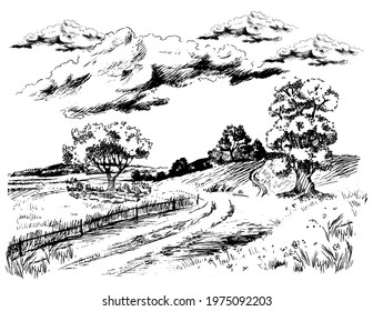 Rural scenery landscape panorama