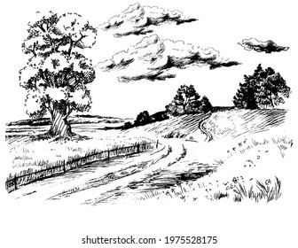 Rural scenery landscape panorama