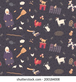 Rural seamless pattern
