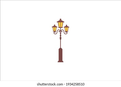 Icono de vectores de luces callejeras rurales