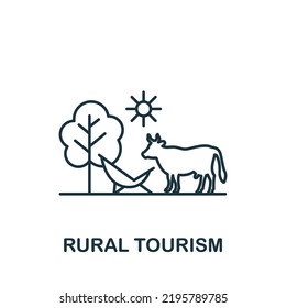 Rural Tourism icon. Line simple Travel icon for templates, web design and infographics