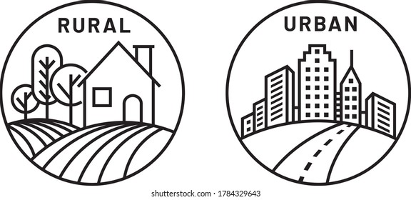 Rural And Urban Flat Icon