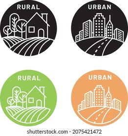 Rural And Urban Flat Icon