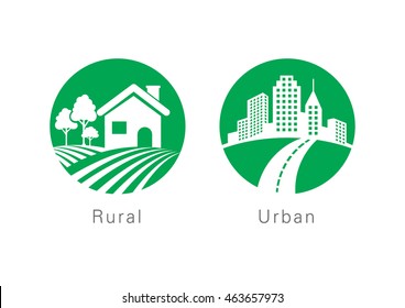 Rural And Urban Flat Icon