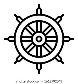 Rural water mill icon. Outline rural water mill vector icon for web design isolated on white background