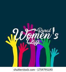 rural women's day, beautiful template banner with youth theme. vector design illustration, graphics elements for t-shirts, the sign, badge or greeting card and background photo booth
