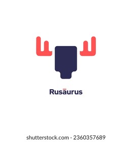 Rusaurus - Represents an antelope and deer mascot and icon logo vector template.