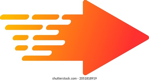 Rush arrow vector illustration. Flat illustration iconic design of rush arrow, isolated on a white background.