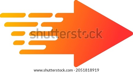 Rush arrow vector illustration. Flat illustration iconic design of rush arrow, isolated on a white background.