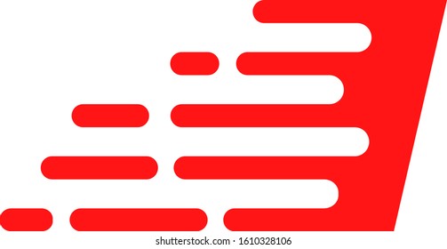 Rush effect vector icon. Flat Rush effect symbol is isolated on a white background.