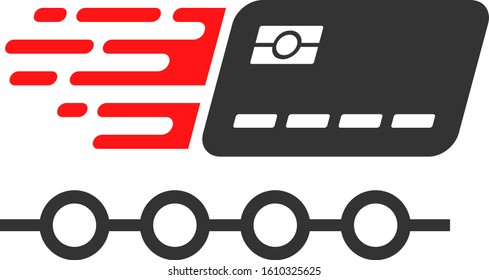 Rush grace credit periods vector icon. Flat Rush grace credit periods pictogram is isolated on a white background.