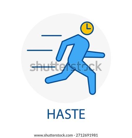 Rush Haste Urgent Fast Run Hurry Outline Vector