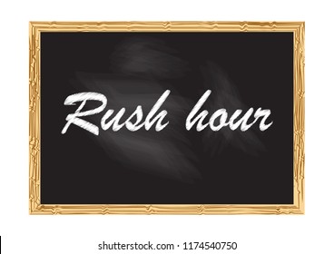 Rush hour blackboard record Vector illustration for design
