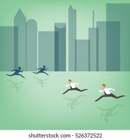 Rush hours ,business concept design