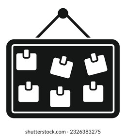 Rush job board icon simple vector. Office work. Computer time