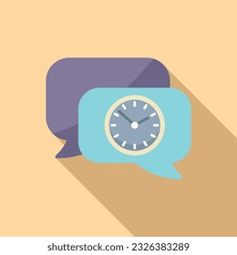 Vector plano del icono de charla de trabajo de Rush. Trabajo de oficina. Parcela ocupada