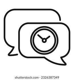 Rush job chat icon outline vector. Office work. Busy parcel